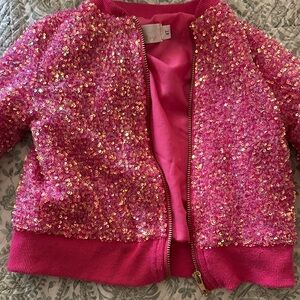 Glittery Pink Sequin Kids Jacket
